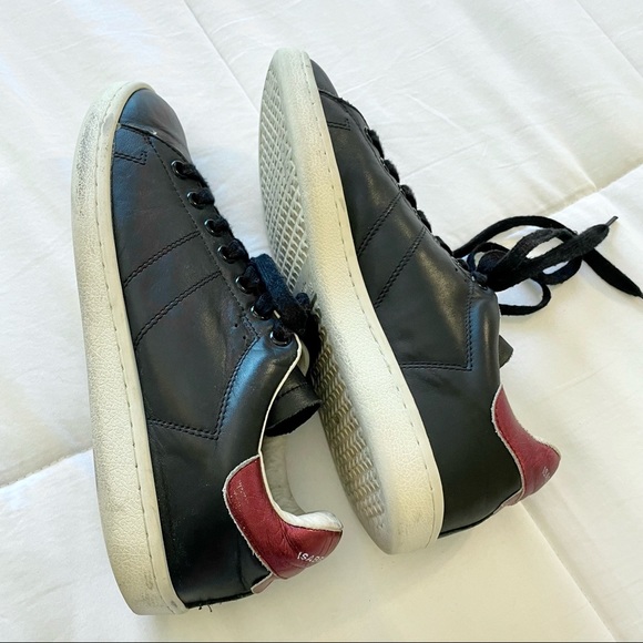 ISABEL MARANT Etoile, black leather sneaker size 38 - Picture 2 of 3